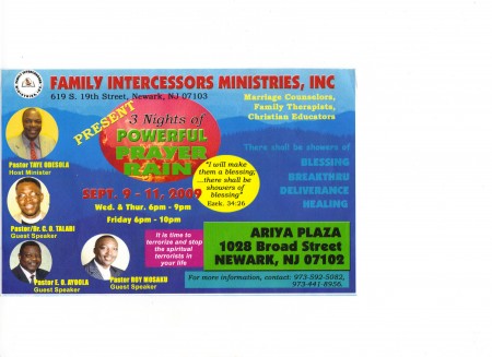 3 NIGHTS OF POWERFUL  PRAYER RAIN